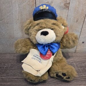Build a Bear Messenger Bear Bearemy Has Original Tags Hat Has Flaws Vintage